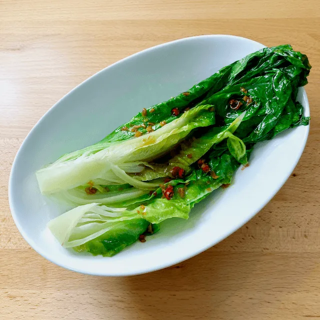 広東風レタスの湯引き「白灼生菜」